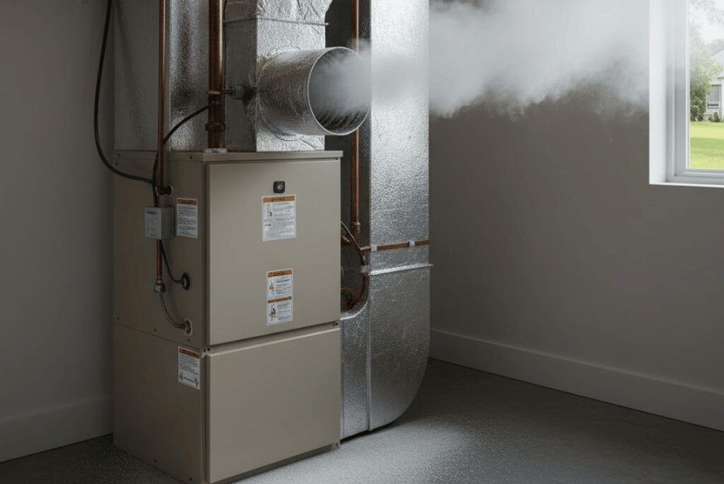Home furnace blowing cold air instead of warm air inside living space